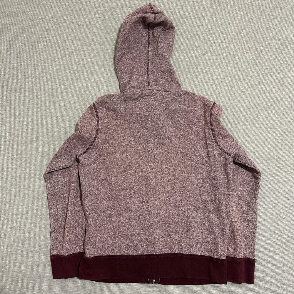Aeropostale Full Zip Hoodie New York 87 Applique Heather Burgundy Mens Size M - Picture 2 of 12